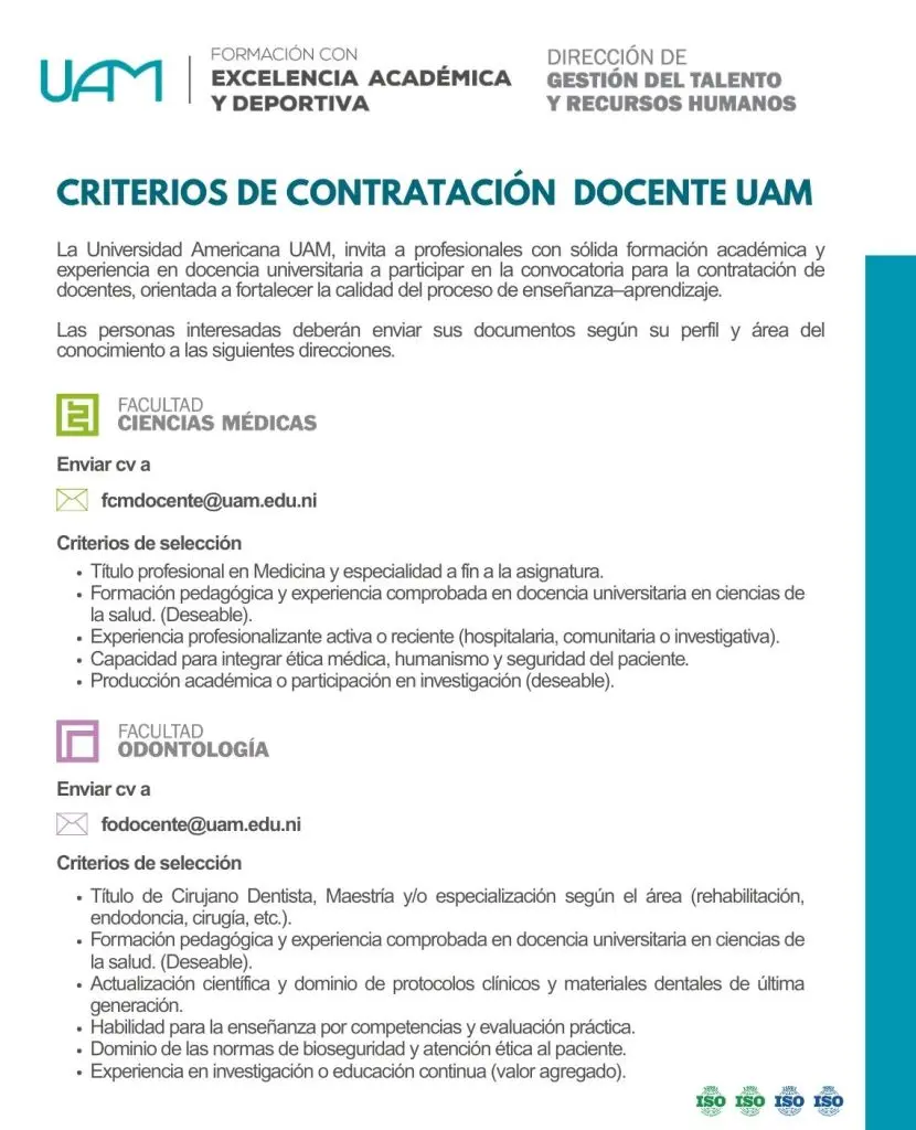 criterios de medicina y odontología