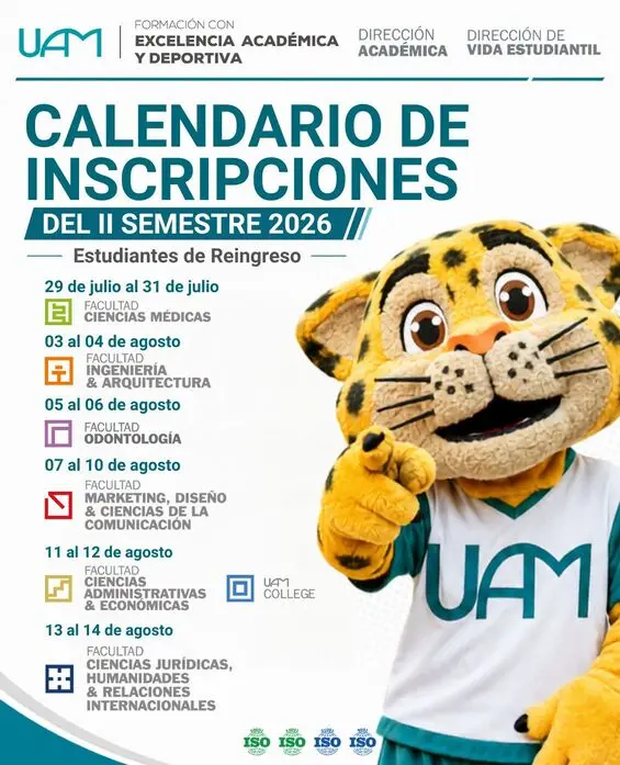 Calendario de Inscripciones II Semestre